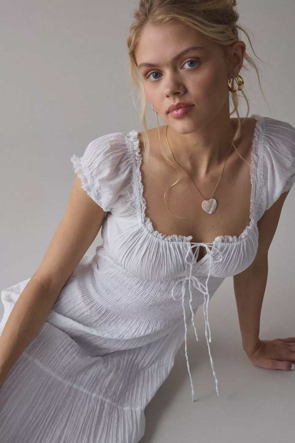 Vestido Longo Sienna em Algodão com Lastex