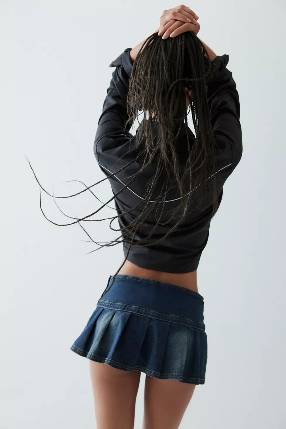 Saia Jeans Micro BDG Shaina com Cinto e Shorts Interno