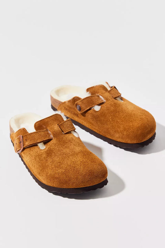 Sandália Birkenstock Feminina Boston Shearling Clog