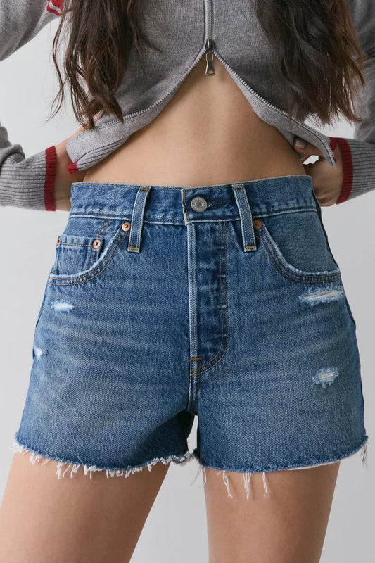 Short Jeans Levi’s 501 Original Feminino Cintura Alta