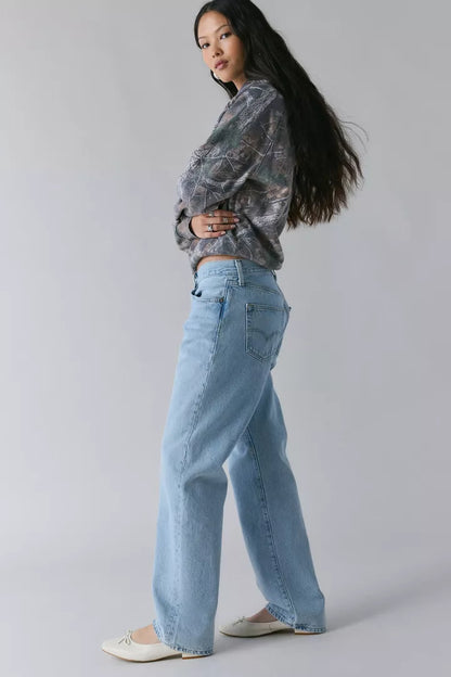 Calça Jeans Levi’s 501 90s Feminina Reta Cintura Média